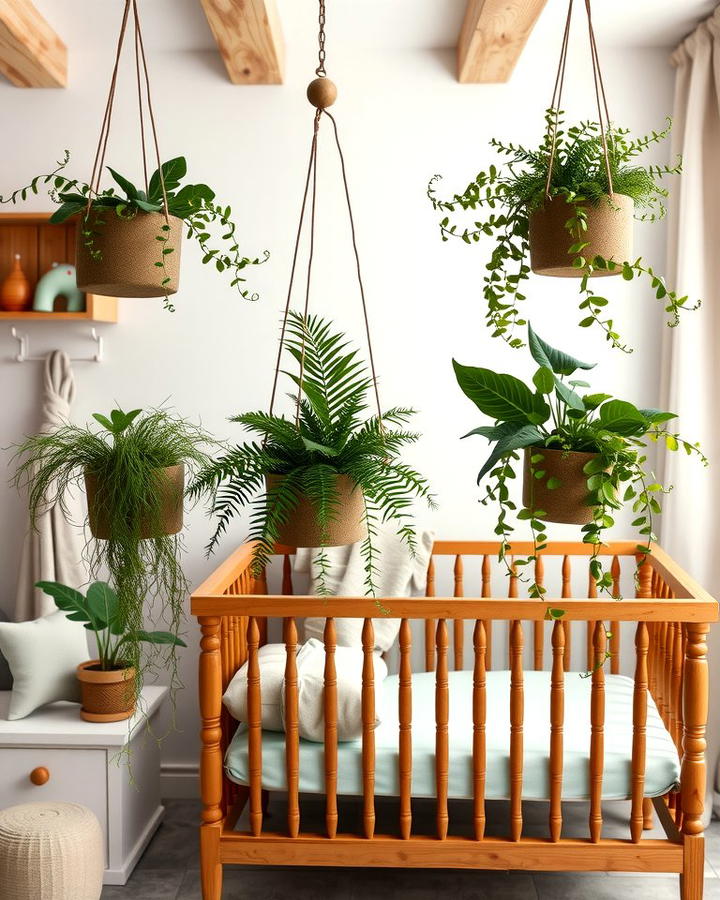 Hanging Planters - 25 Rustic Nursery Ideas