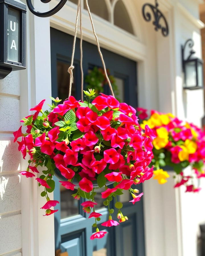 Hanging Planters - 25 Summer Front Door Decor Ideas