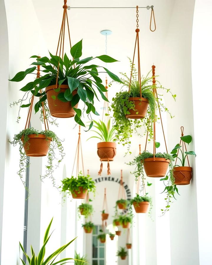 Hanging Planters - 30 Boho Hallway Ideas