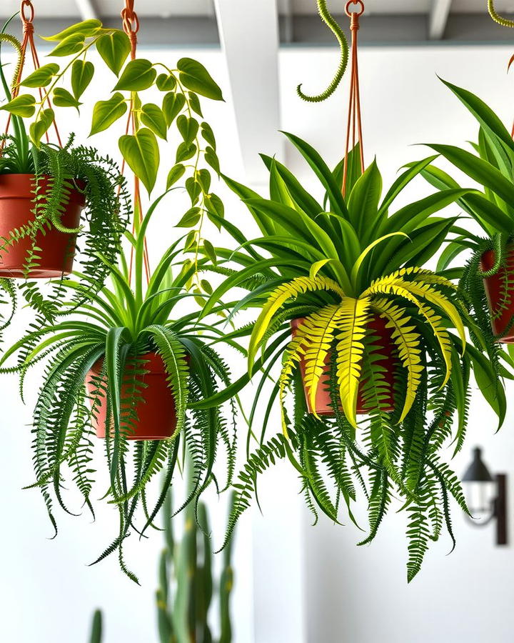 Hanging Planters with Tropical Plants - 25 Tropical Landscape Ideas