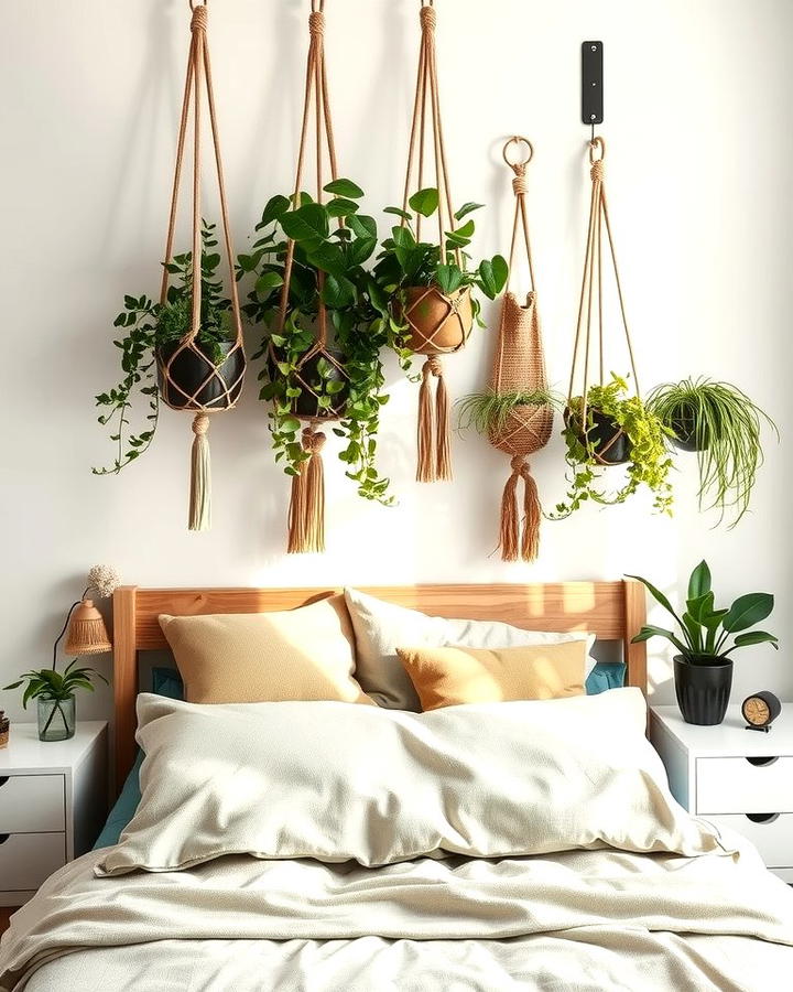 Hanging Plants - 25 No Headboard Ideas