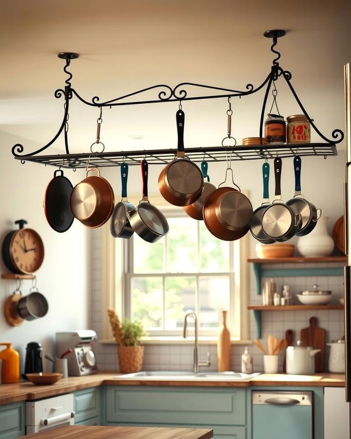 Hanging Pot Racks 2 - 30 70s Kitchen Ideas