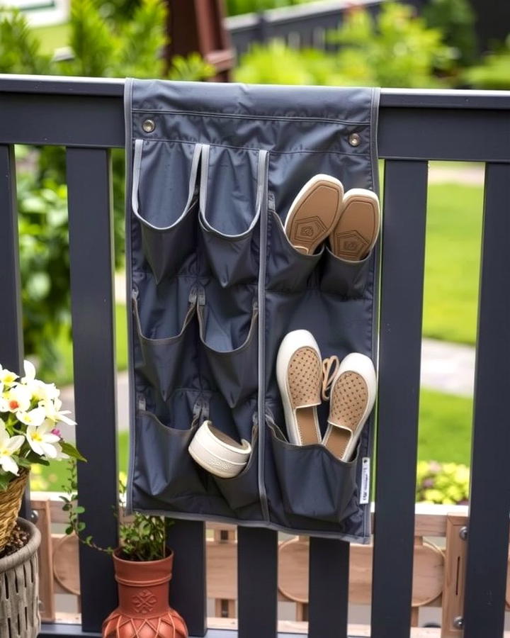 Hanging Shoe Organizer - 25 Outdoor Shoe Storage Ideas