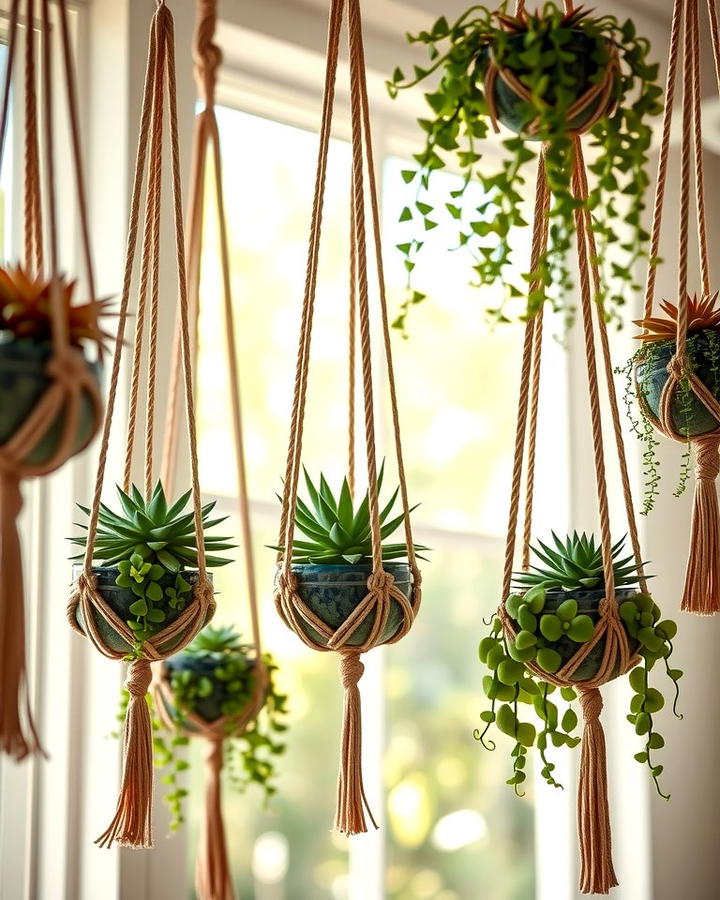 Hanging Succulent Planters - 25 Succulent Garden Ideas