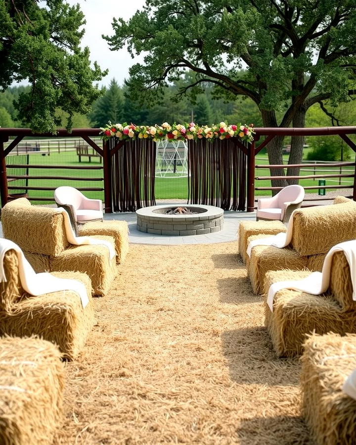 Hay Bale Seating - 25 Western Wedding Ideas