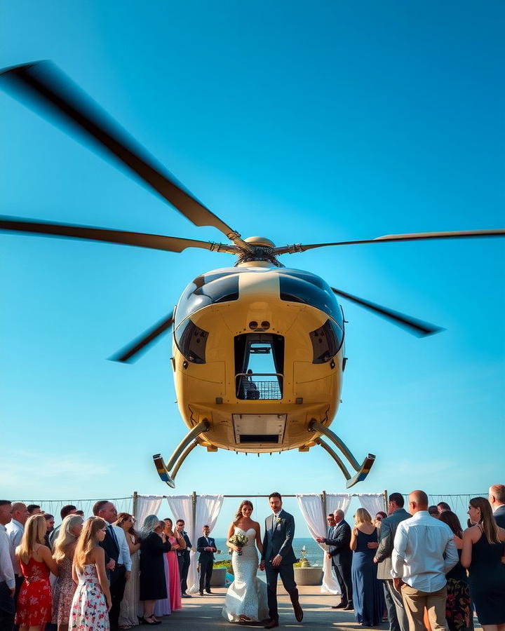 Helicopter Landing - 25 Wedding Entrance Ideas