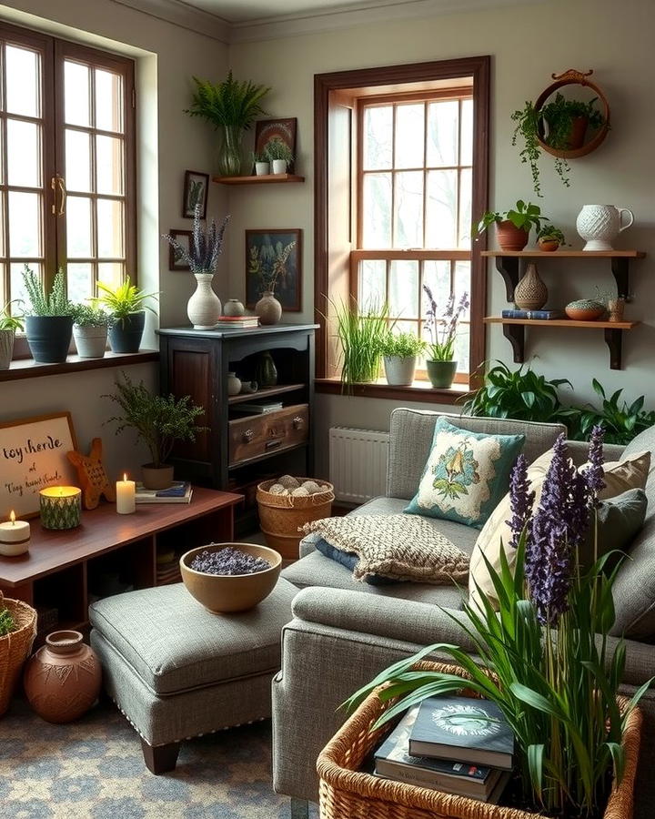 Herb and Plant Displays - 30 Witchy Living Room Ideas