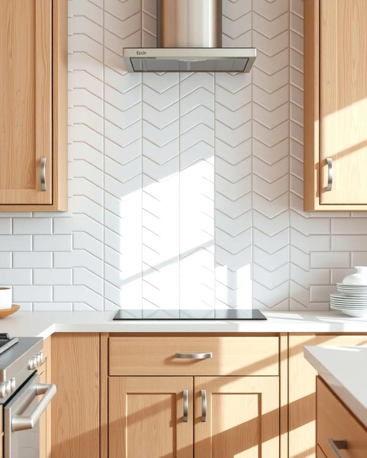 Herringbone Pattern - 25 Modern Kitchen Backsplash Ideas