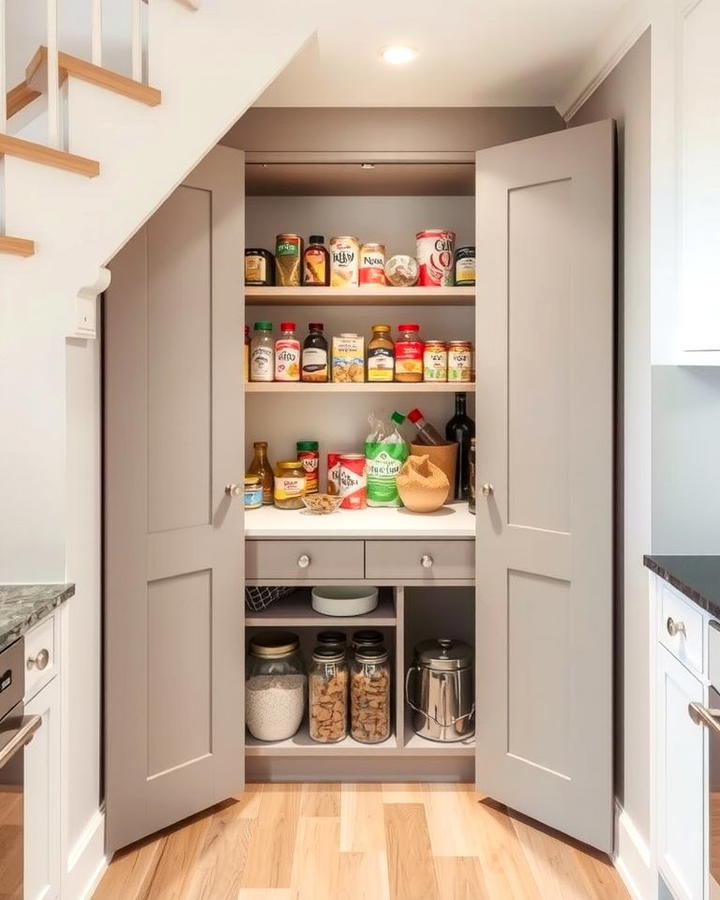 Hidden Pantry - 25 Under Stair Storage Ideas