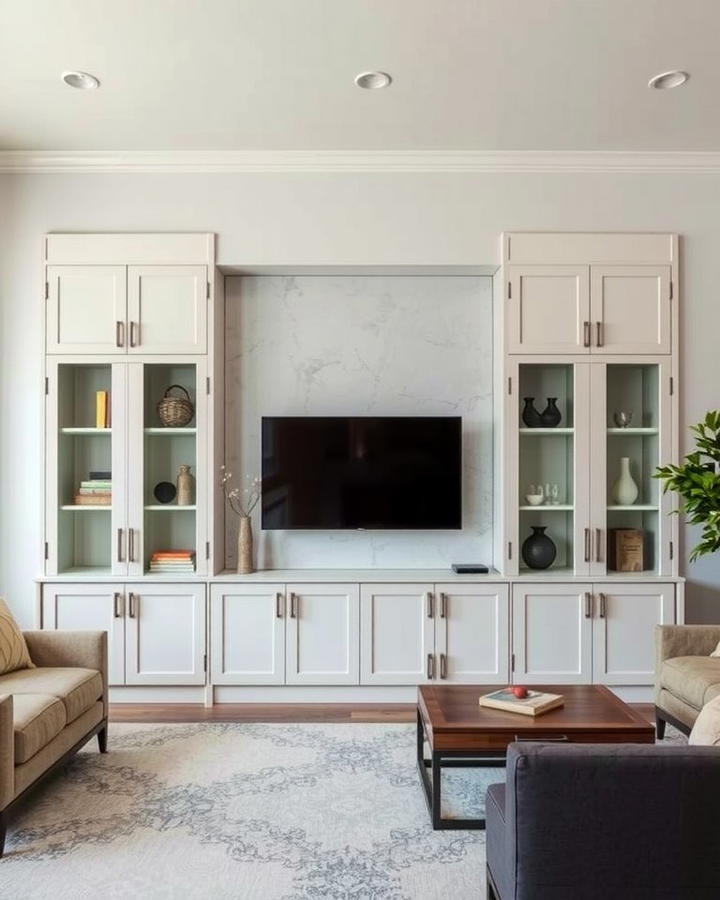 Hidden TV Compartments - 30 Fireplace Built-in Ideas