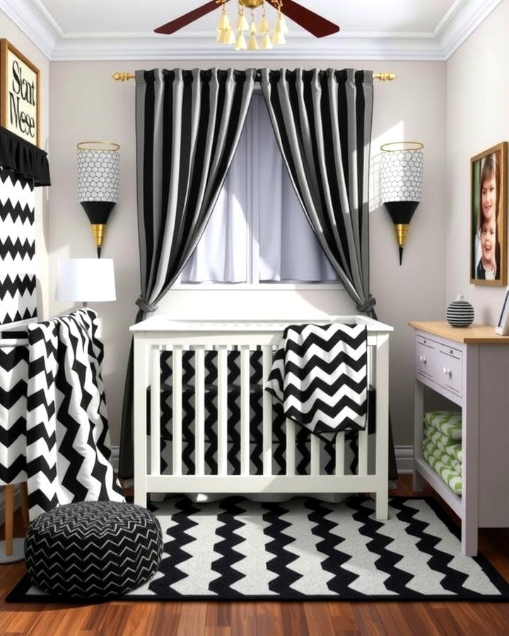 High Contrast Bedding - 30 Black and White Nursery Ideas