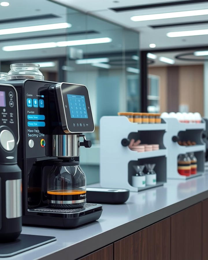 High Tech Coffee Station - 25 Office Coffee Station Ideas