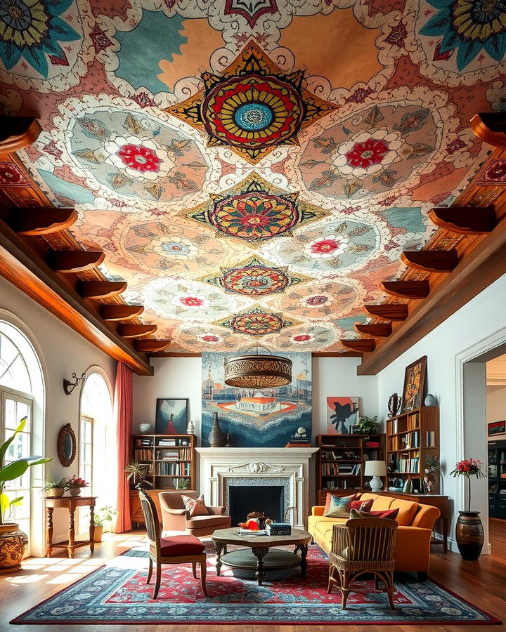 Highlight Unique Ceiling Designs - 30 Bohemian Maximalist Decor Ideas