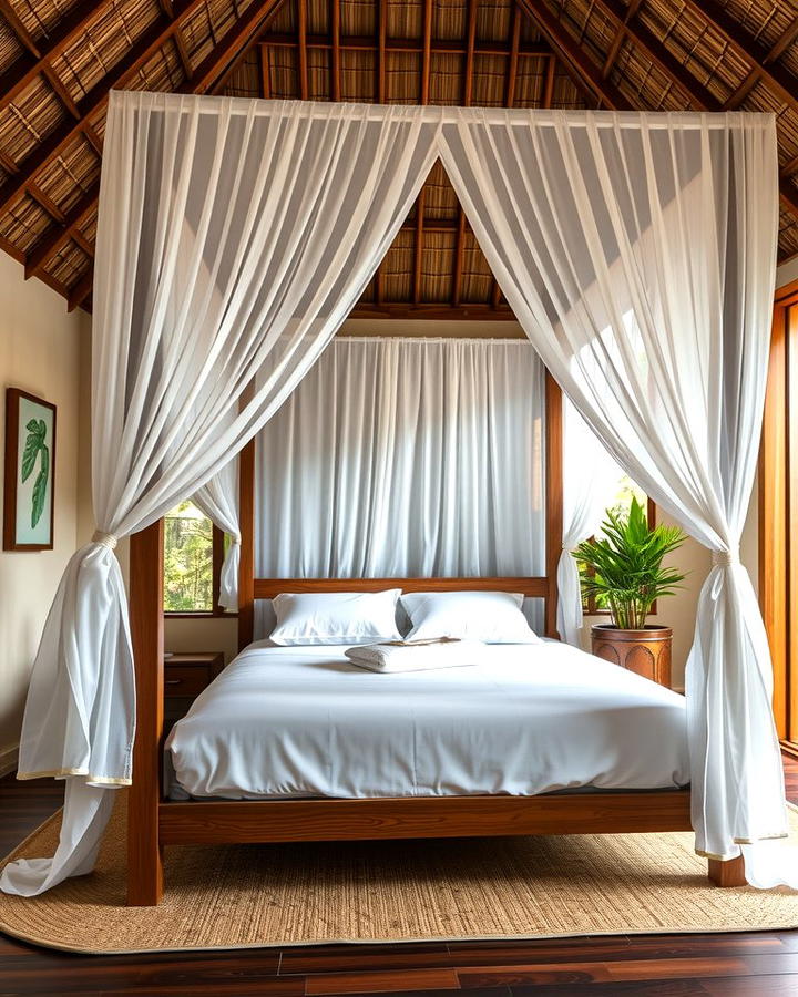 Highlight a Canopy Bed - 25 Tropical Bedroom Ideas