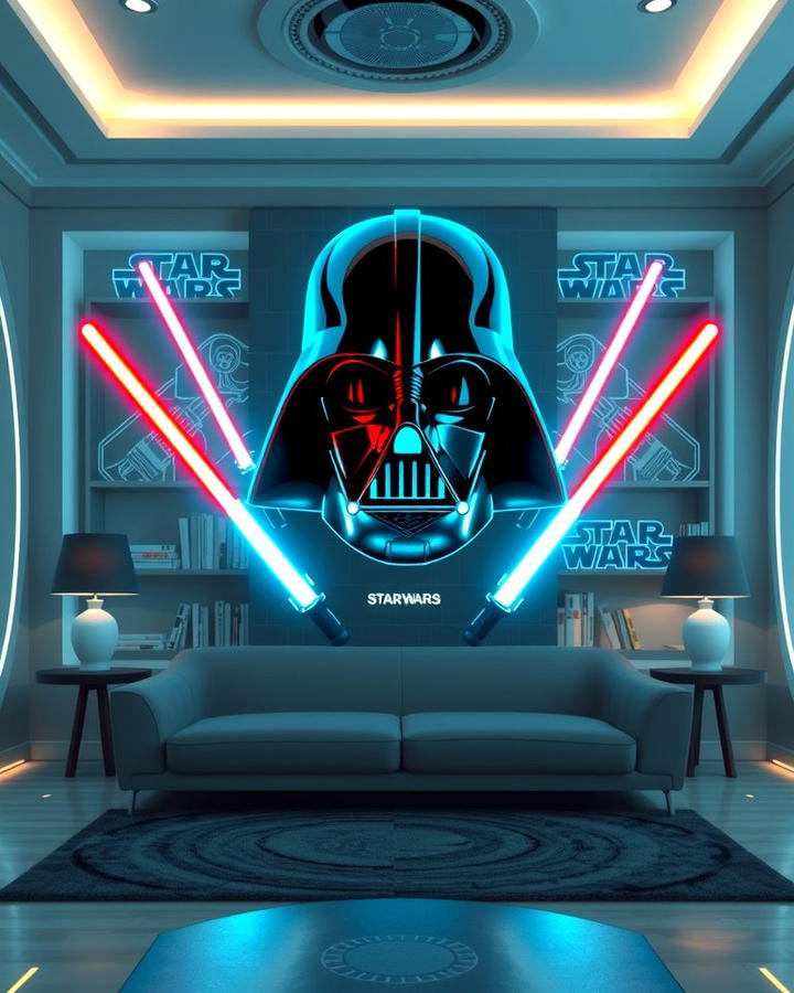 Holographic Wall Art - 25 Star Wars Room Ideas