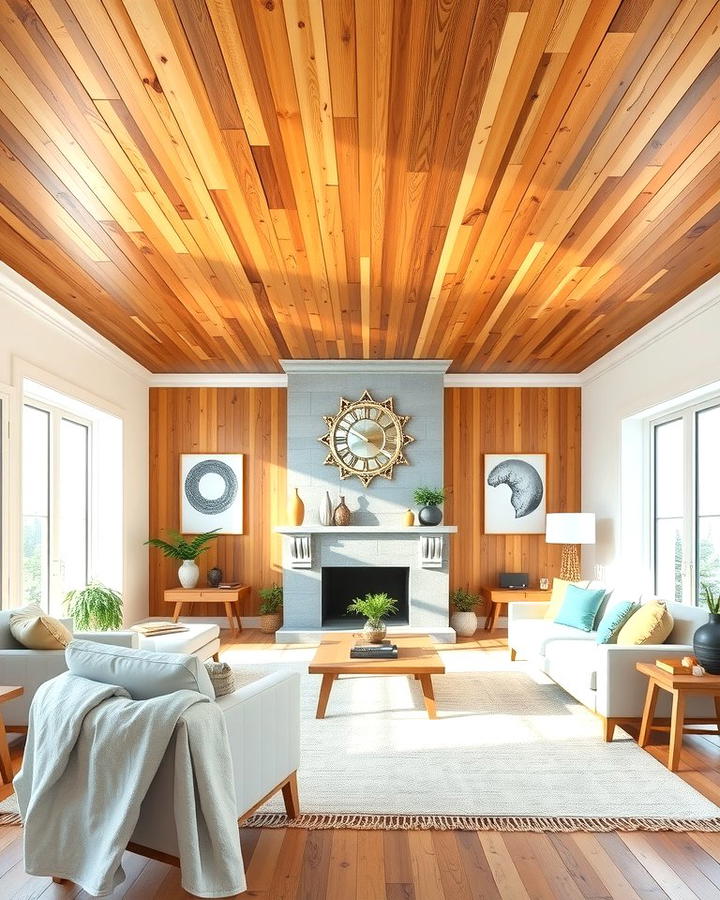 Honey Toned Wood Ceilings for Natural Warmth - 25 Wood Ceiling Ideas