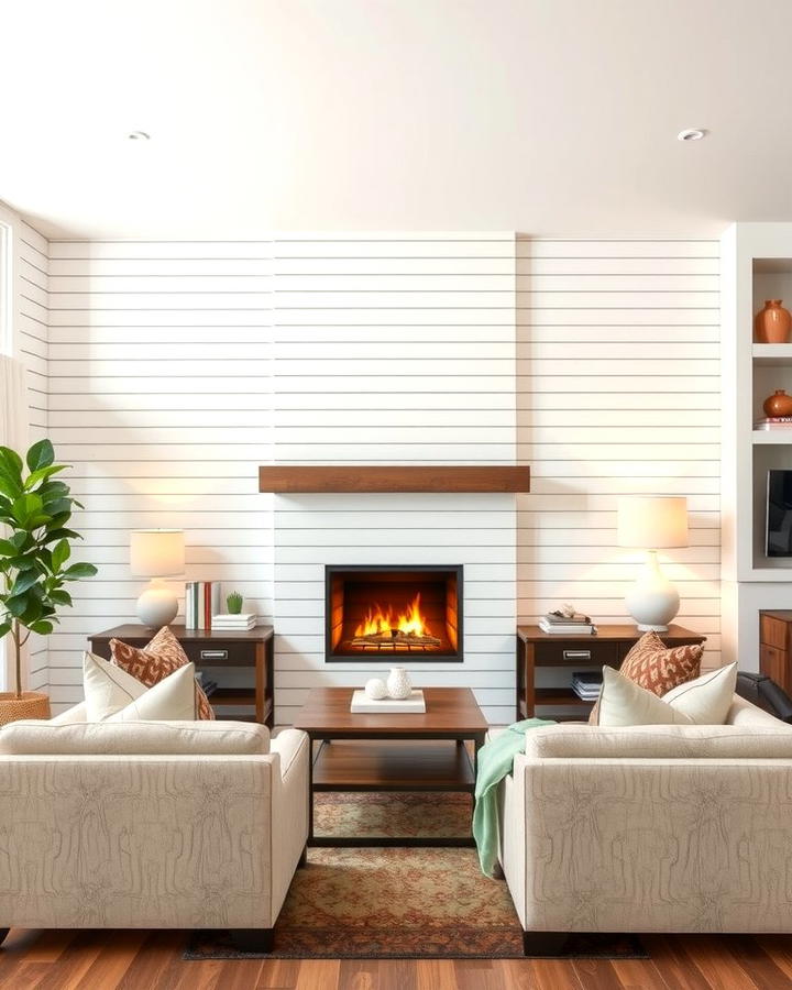 Horizontal Shiplap Accent Wall - 25 Shiplap Living Room Ideas