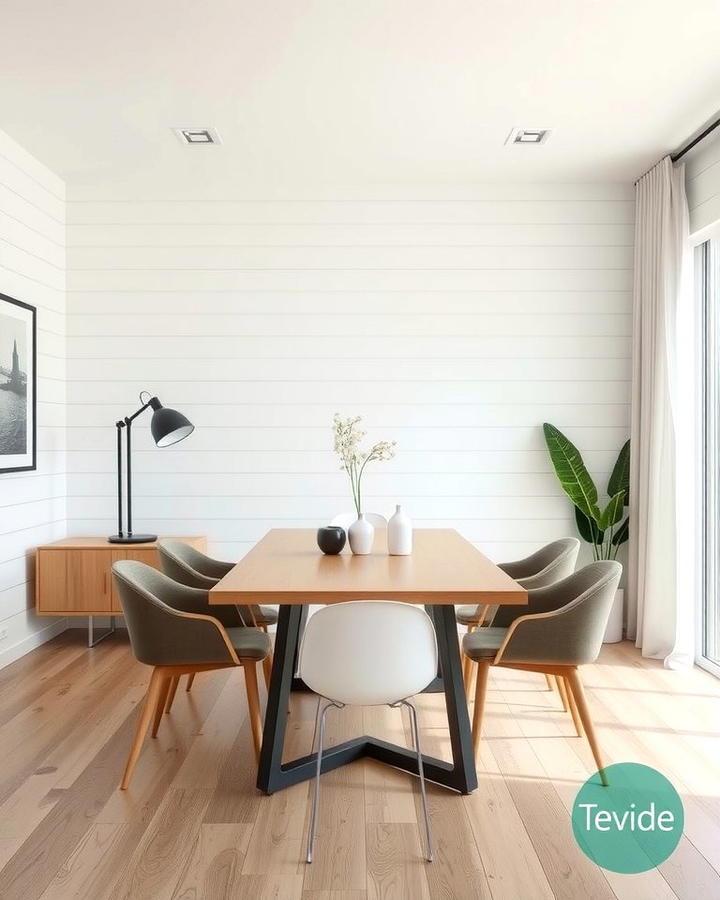 Horizontal Shiplap for a Modern Touch - 25 Shiplap Dining Room Wall Ideas