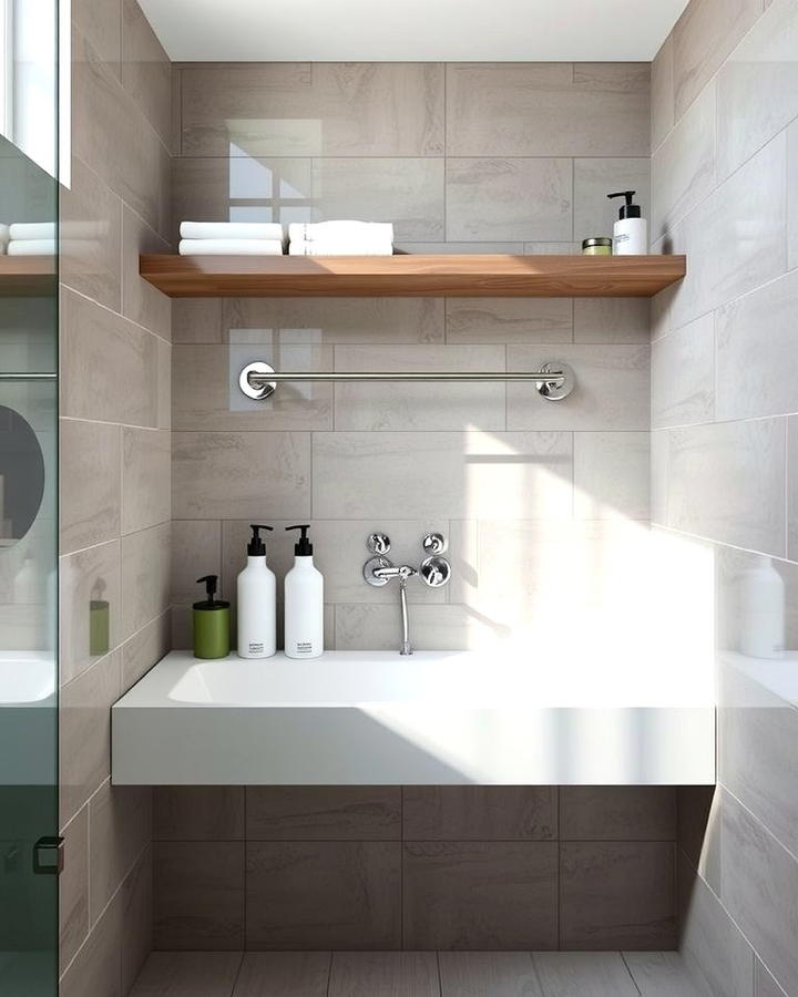 Horizontal Shower Niche for a Modern Look - 25 Shower Niche Ideas