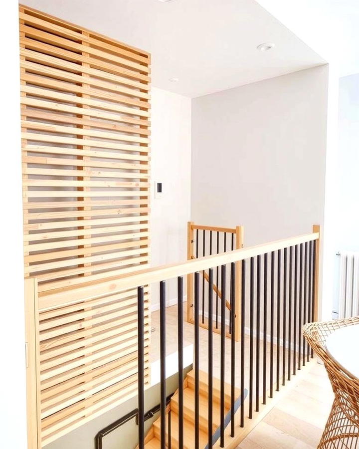 Horizontal Wood Slat Railings for a Unique Twist - 25 Stair Railing Ideas