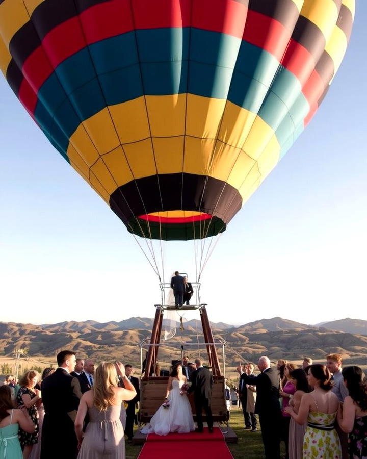 Hot Air Balloon Arrival - 25 Wedding Entrance Ideas