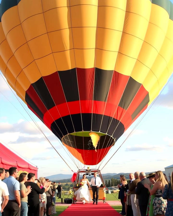 Hot Air Balloon Descent - 25 Wedding Entrance Ideas