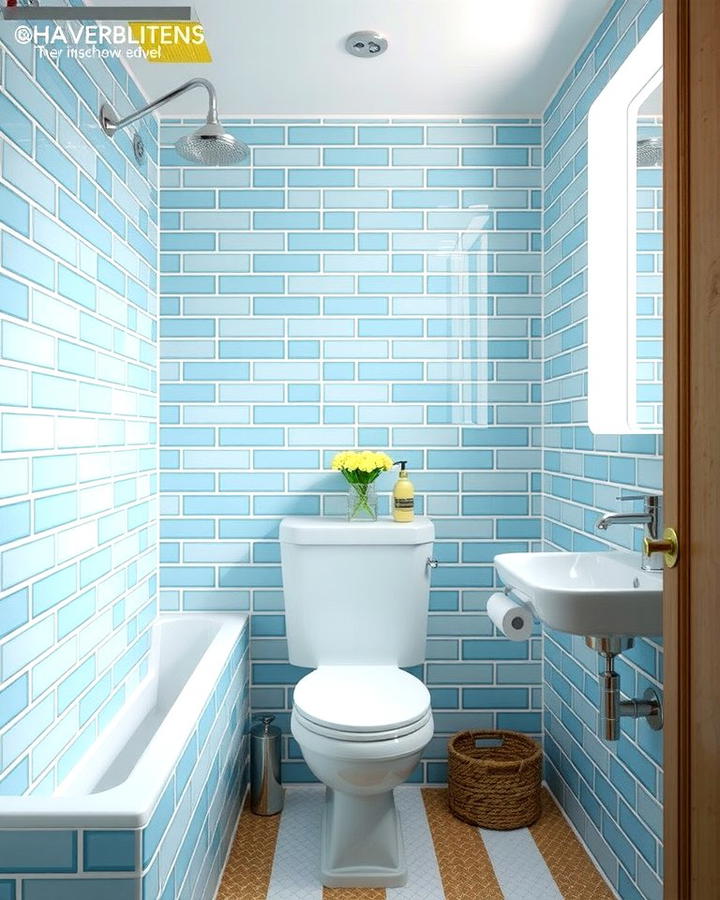 Icy Blue Bathroom - 25 Monochromatic Color Schemes for Rooms