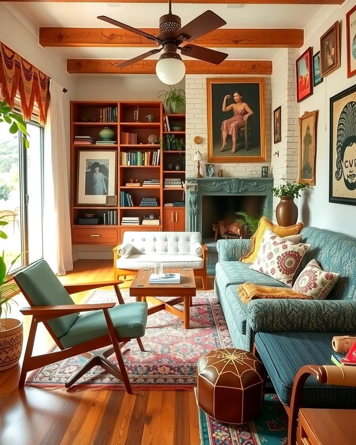 Include Eclectic Furniture Pieces - 30 Bohemian Maximalist Decor Ideas