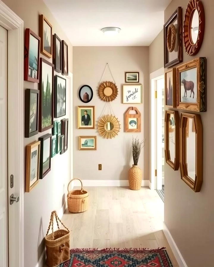 Include a Gallery Wall - 30 Boho Hallway Ideas