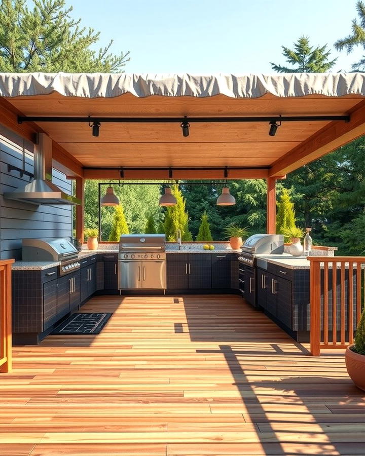 Including a Covered Cooking Area - 25 Outdoor Kitchen on Deck