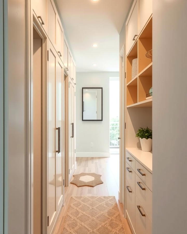 Incorporate Clever Storage Solutions - 25 Narrow Hallway Ideas