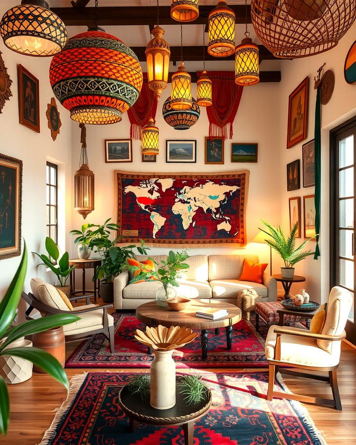 Incorporate Global Influences - 30 Bohemian Maximalist Decor Ideas