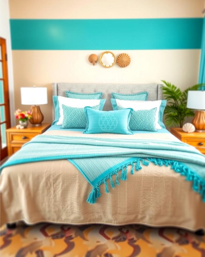 Incorporate Oceanic Hues - 25 Tropical Bedroom Ideas