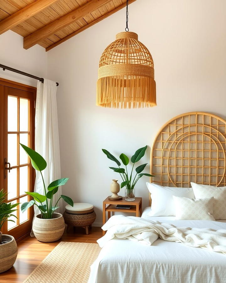 Incorporate Rattan and Wicker Accents - 25 Tropical Bedroom Ideas