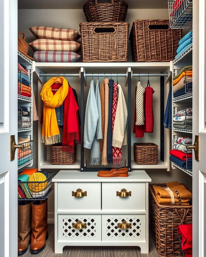 Incorporate Storage Bins and Baskets - 25 Small Closet Storage Ideas