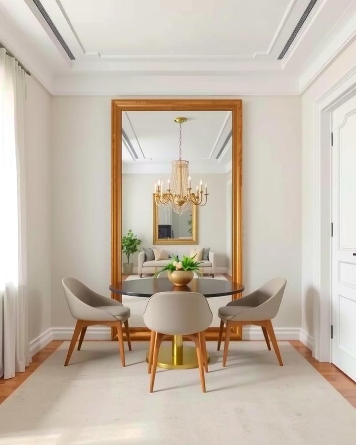 Incorporate a Mirror - 25 Small Dining Room Ideas