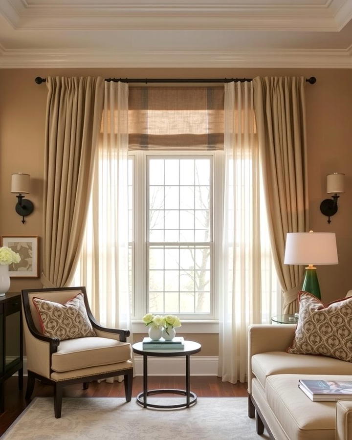 Incorporating Layered Window Treatments - 25 Transitional Interior Design Ideas