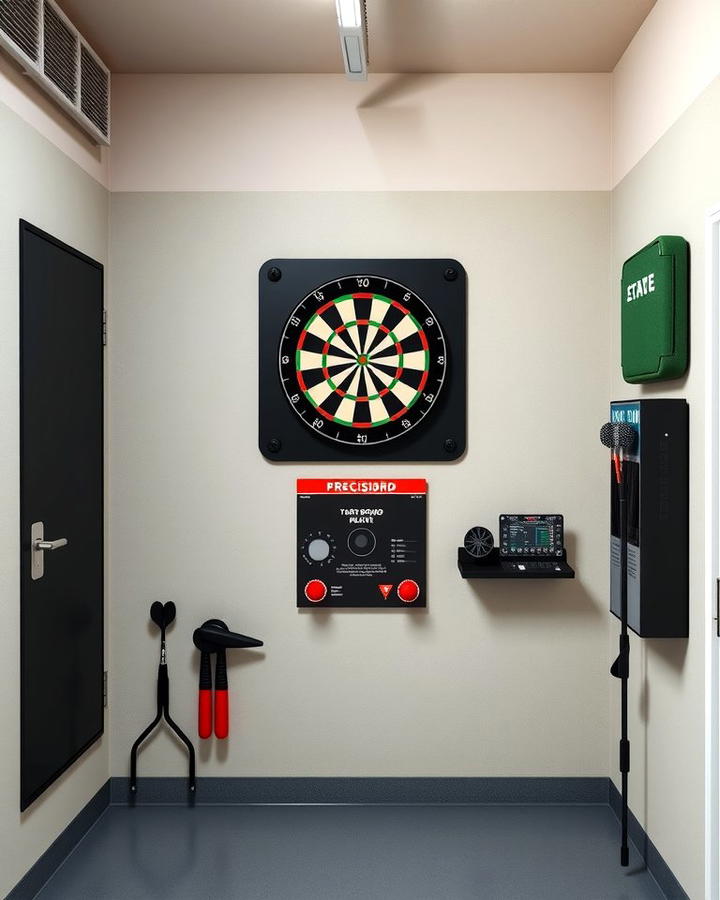 Incorporating a Dartboard Setup - 30 Garage Game Room Ideas