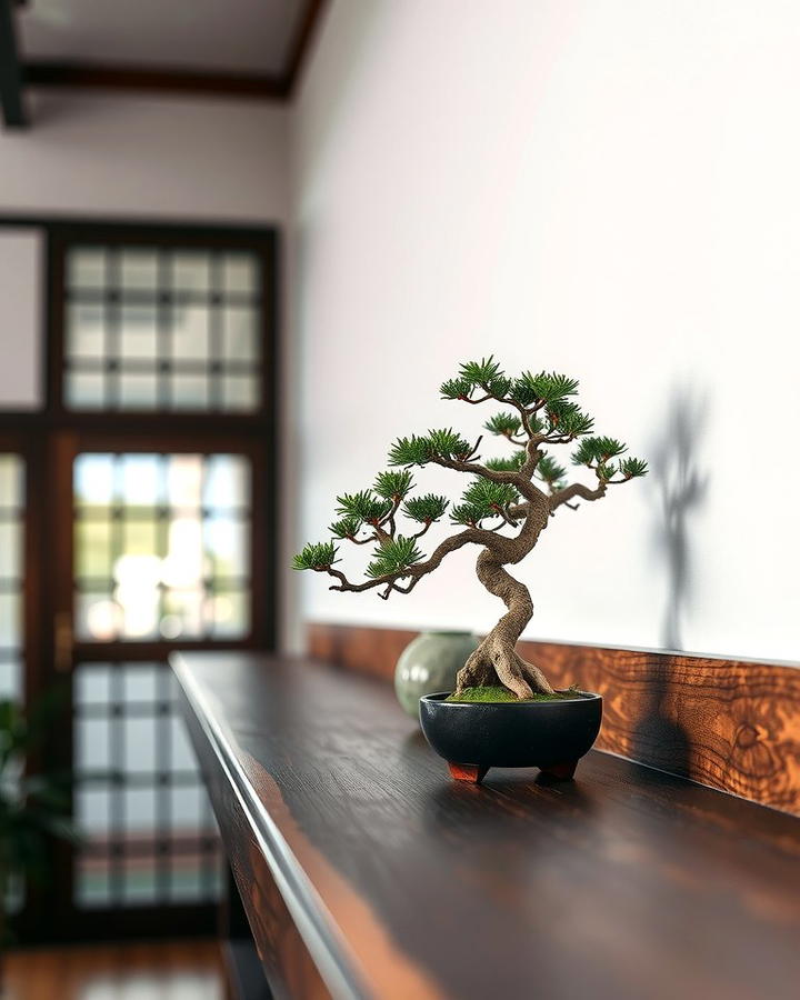 Indoor Bonsai Display - 25 Potted Plant Arrangement Ideas