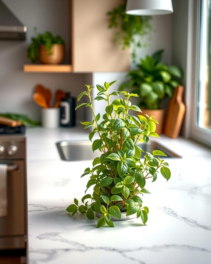 Indoor Herb Garden for Freshness - 25 Organic Kitchen Design Ideas