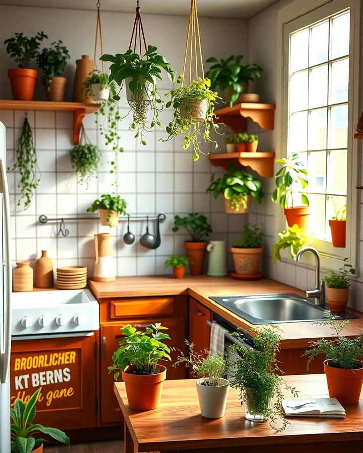 Indoor Herb Gardens - 30 70s Kitchen Ideas