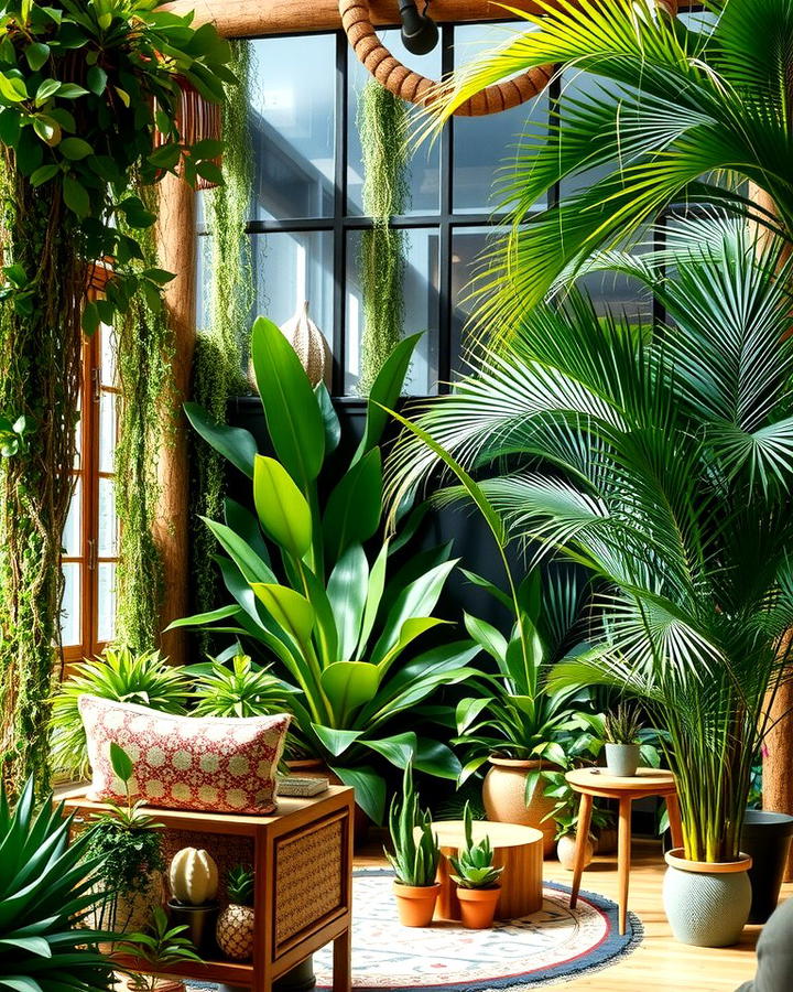 Indoor Plant Jungle - 30 Bohemian Maximalist Decor Ideas