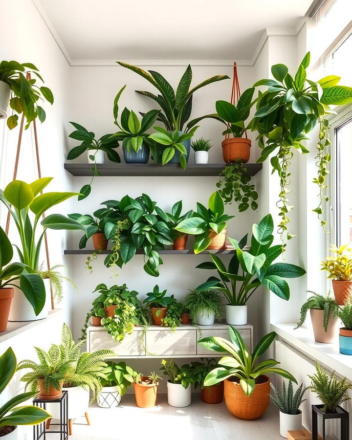 Indoor Plants - 25 Townhouse Interior Design Ideas