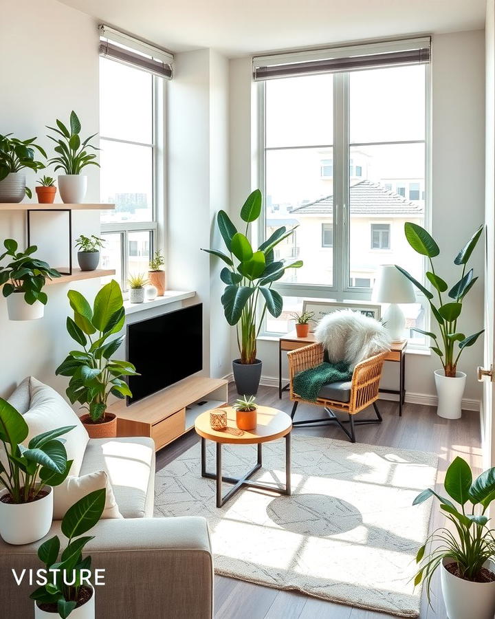 Indoor Plants for Freshness - 30 Condo Living Room Ideas