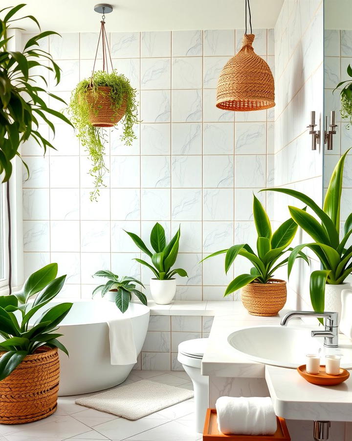 Indoor Plants for a Natural Touch - 25 Spa Like Bathroom Ideas