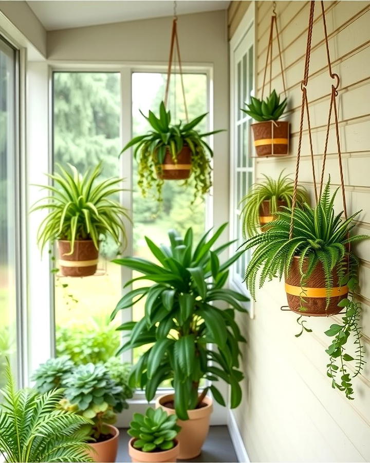 Indoor Plants for a Natural Touch - 25 Small Screened-in Porch Ideas