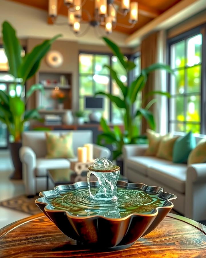 Indoor Water Features - 25 Tropical Living Room Ideas