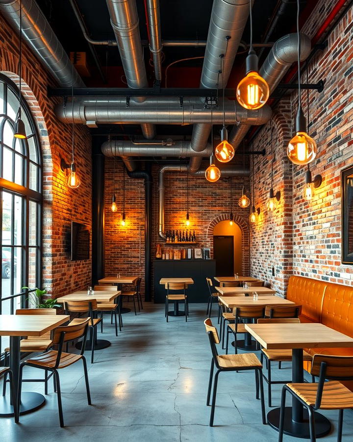 Industrial Aesthetic with Exposed Elements - 25 Restaurant Interior Design Ideas