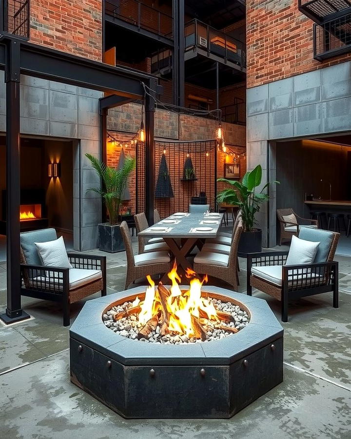 Industrial Chic Fire Pit - 25 Sunken Fire Pit Ideas