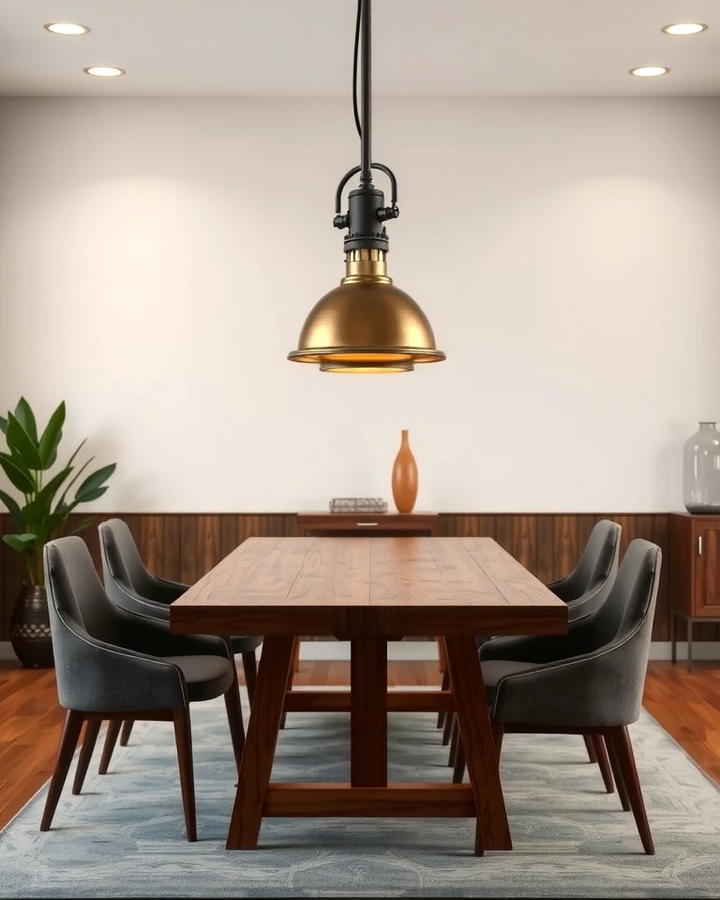 Industrial Gray Lighting Fixtures - 30 Gray Dining Room Ideas